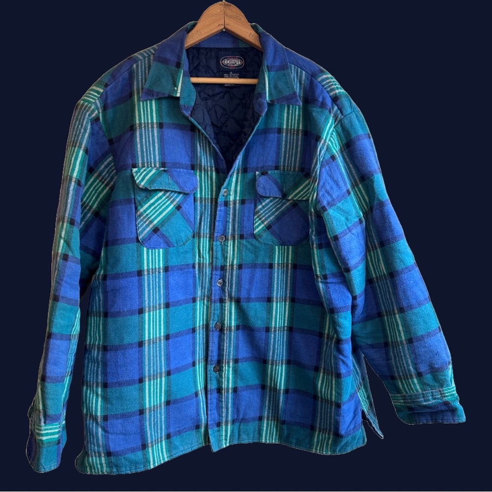 Vintage 90s Alpine Trail Insulated Flannel Shirt Coat/Jacket